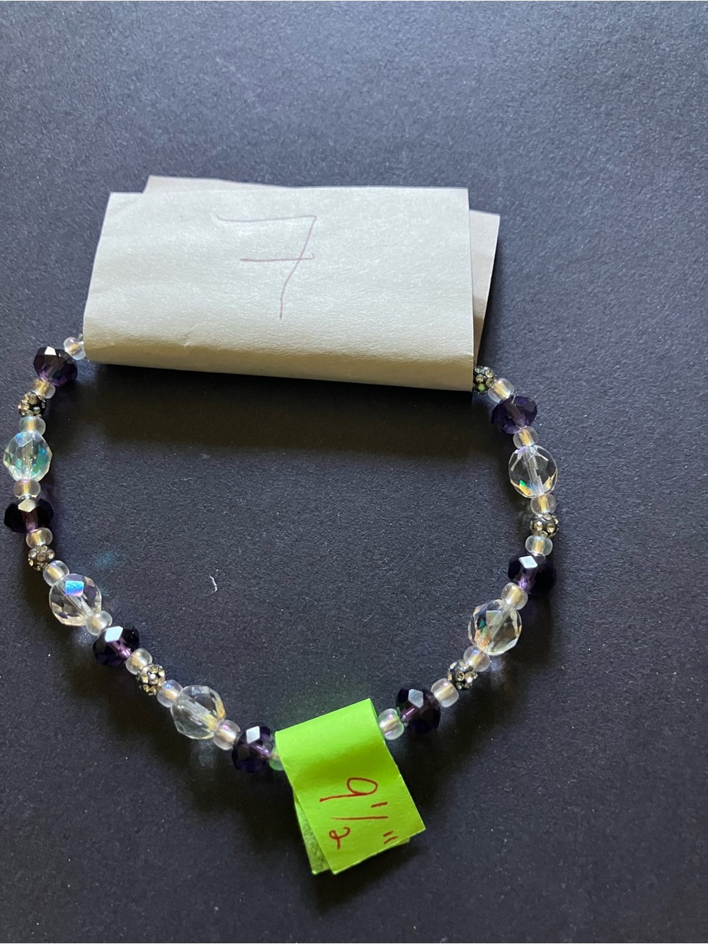 #7 handmade Swarovski anklet